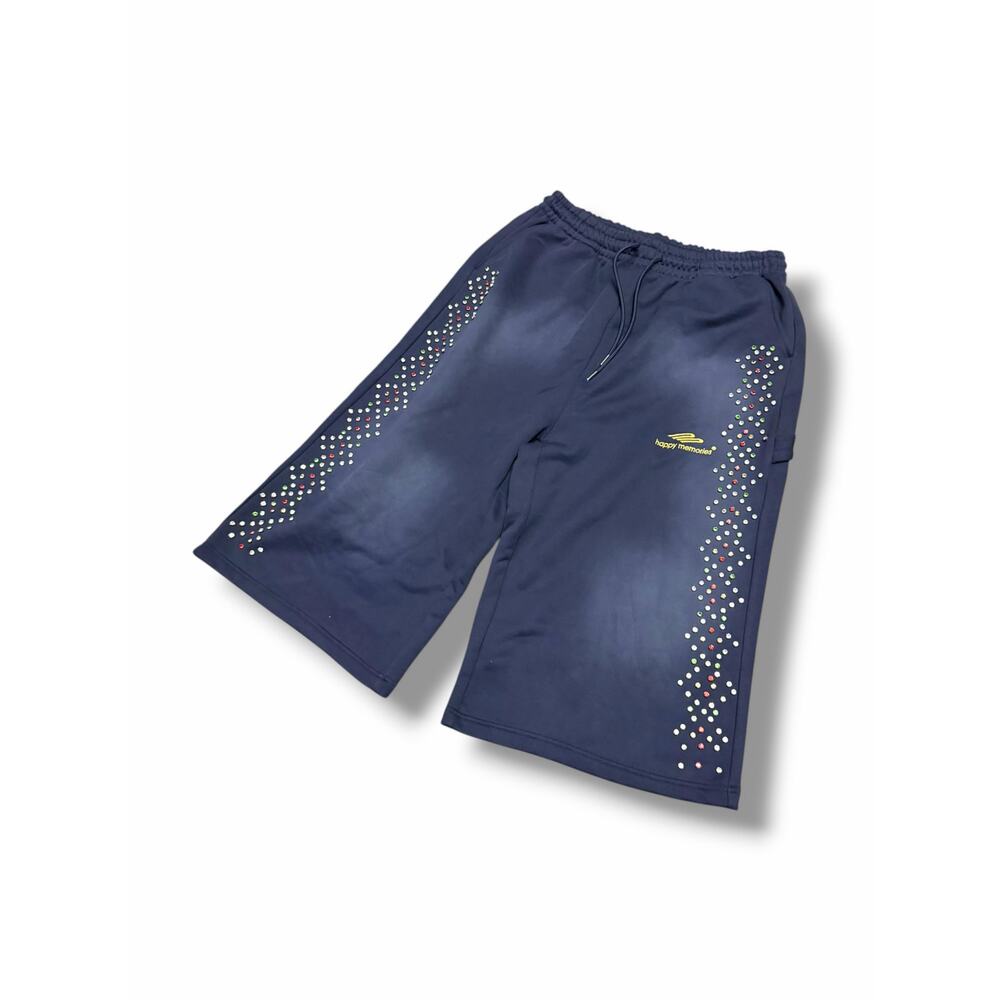HMDD Crystal Sweatshorts in Navy | Size XL